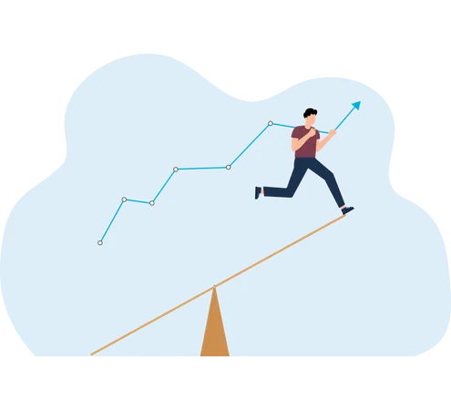 Businessman showing helping hand  Illustration