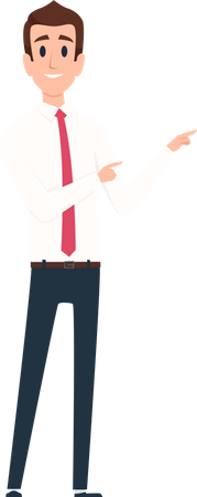Businessman showing left side  Illustration