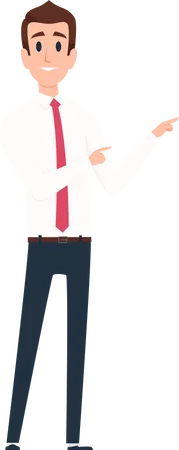 Businessman showing left side  Illustration