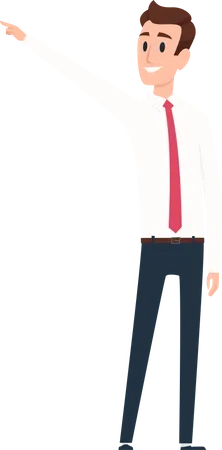 Businessman showing left side  Illustration