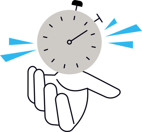 Businessman showing marketing deadline  Illustration