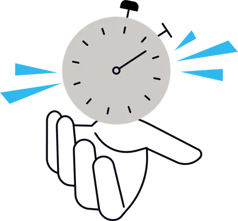 Businessman showing marketing deadline  Illustration