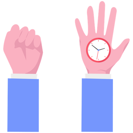 Businessman showing project deadlines  Illustration