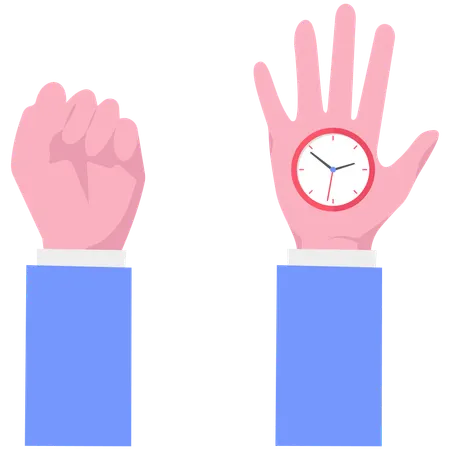 Businessman showing project deadlines  Illustration