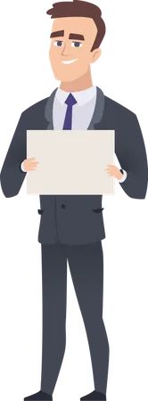 Businessman showing report  Illustration