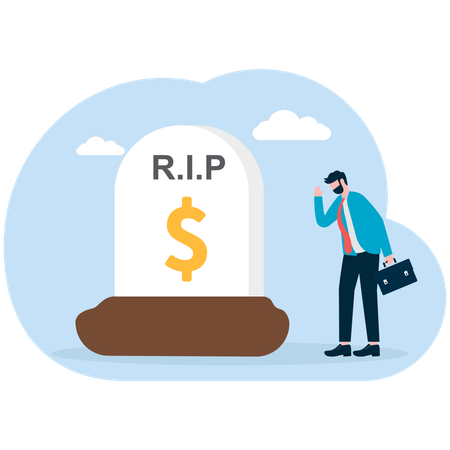 Businessman showing rip money  Illustration