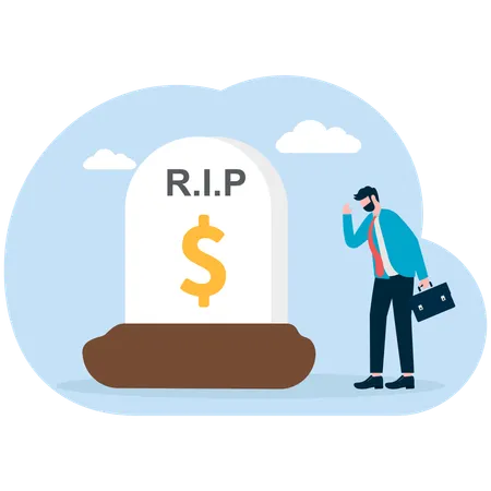 Businessman showing rip money  Illustration