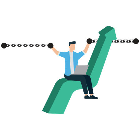 Businessman showing Supply Chain Disruption Challenges  Illustration