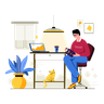 illustration for sitting and reading