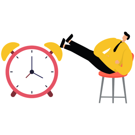 Businessman sleeping lay down  Illustration