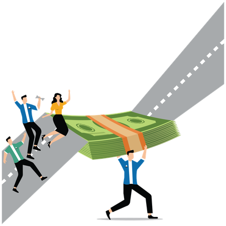 Businessman solve business problems  Illustration