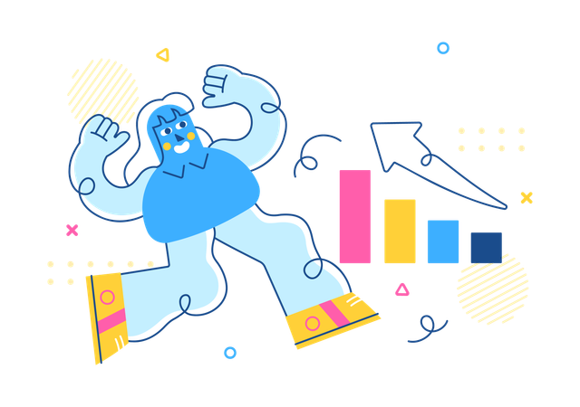 Businessman solving Business Challenge  Illustration