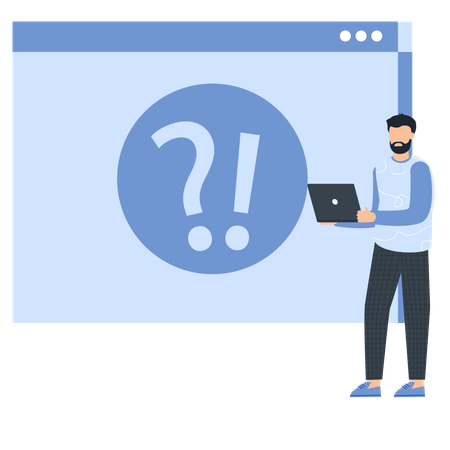 ソフトウェアの問題を解決するビジネスマン  イラスト