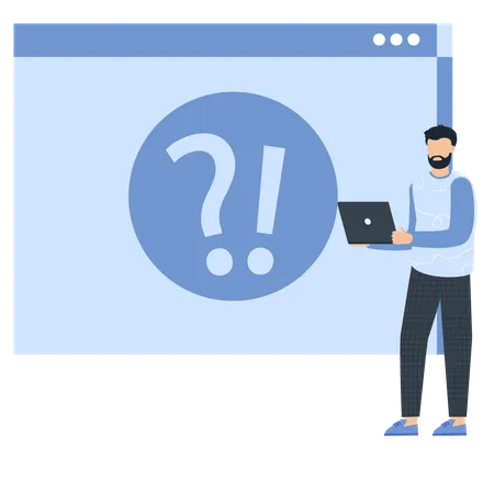 ソフトウェアの問題を解決するビジネスマン  イラスト