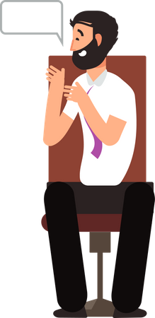 Businessman speaking Illustration