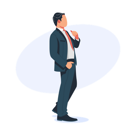 Businessman standing  Illustration