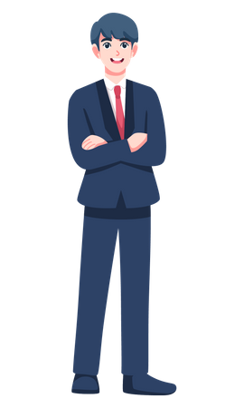 Businessman standing Illustration