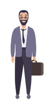 Businessman Standing  Illustration