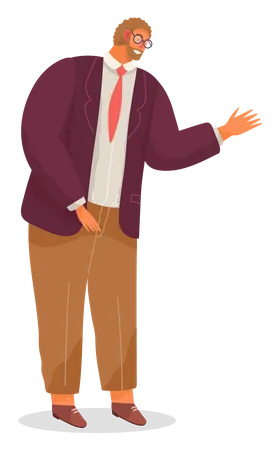 Businessman standing  Illustration