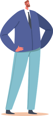 Businessman standing  Illustration