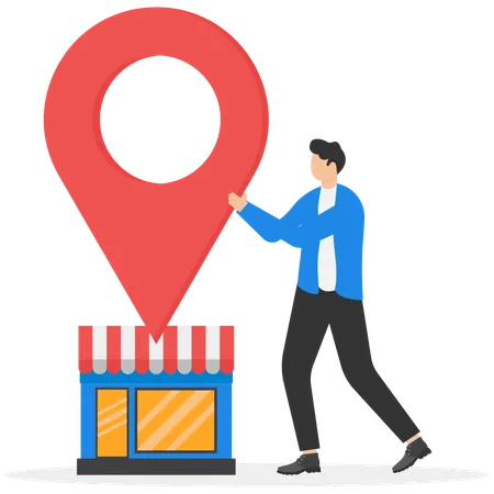 Businessman starting new business  Illustration