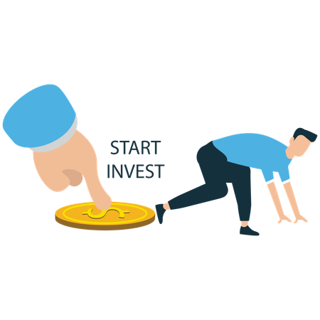 Businessman Starting Your Investment Journey  Illustration