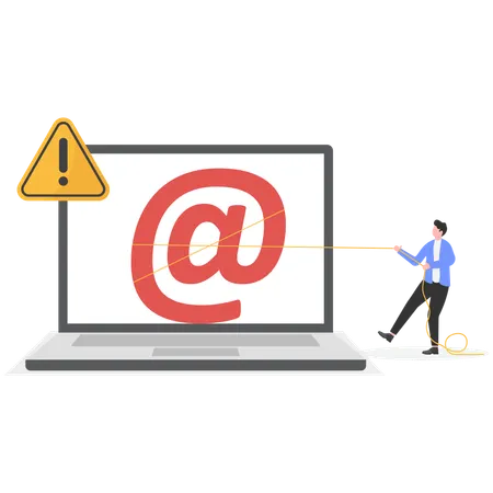 Businessman stealing social media at the rate  Illustration