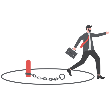 businessman step out of comfort circle for freedom for new success.comfort  zone concept vector 4646499 Vector Art at Vecteezy