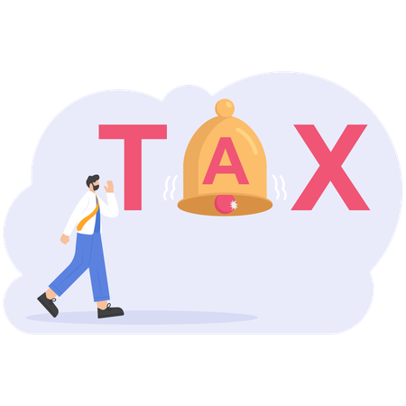 Businessman stress with tax time  Illustration