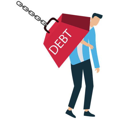 Businessman Struggling with Heavy Tax Burden  Illustration