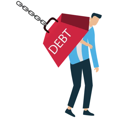 Businessman Struggling with Heavy Tax Burden  Illustration