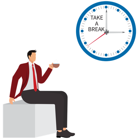 Businessman taking business break  Illustration