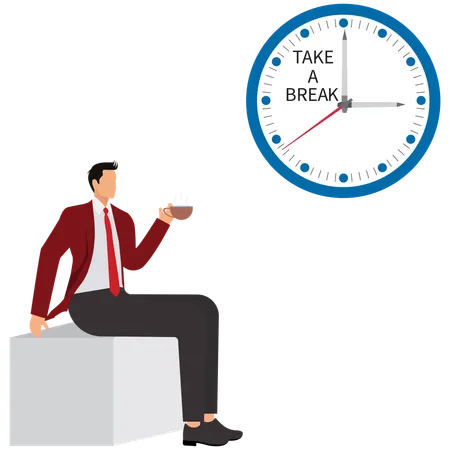 Businessman taking business break  Illustration