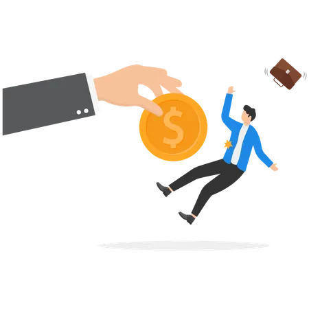 Businessman taking business bribe  Illustration