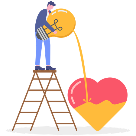 Businessman taking business motivation  Illustration