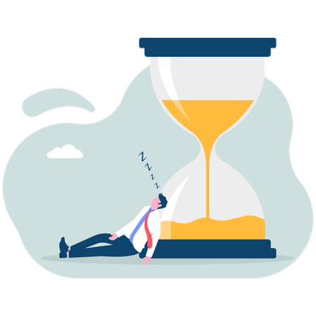 Businessman taking business nap  Illustration