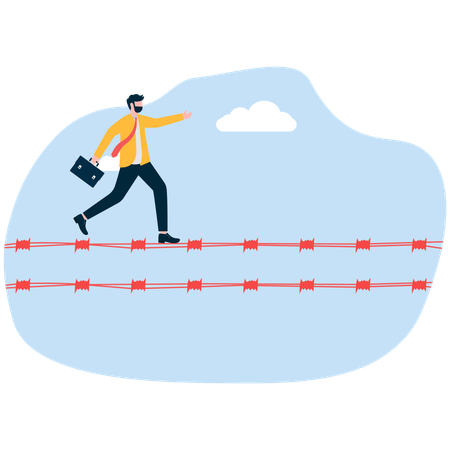 Businessman taking business risk  Illustration