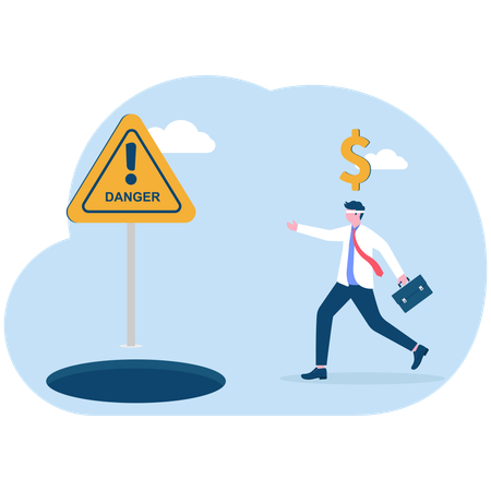 Businessman taking business risk  Illustration