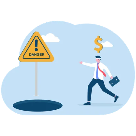 Businessman taking business risk  Illustration