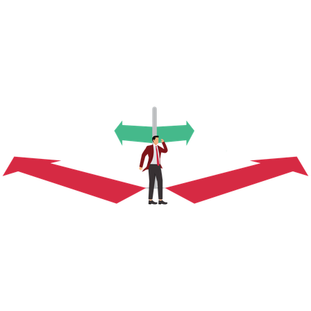Businessman taking decision making  Illustration