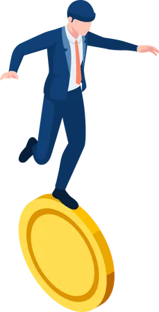 Businessman Taking Financial Risk  Illustration