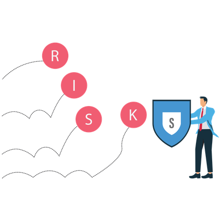 Businessman taking financial risk  Illustration