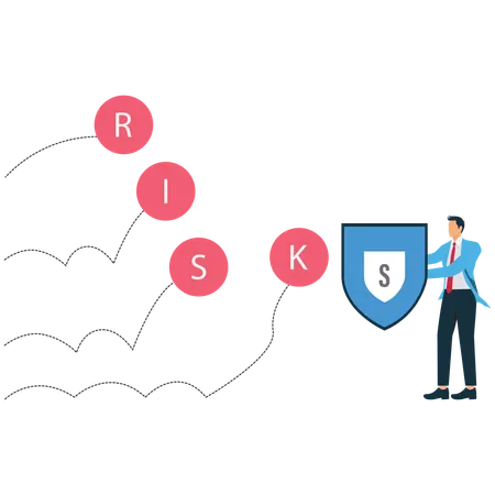 Businessman taking financial risk  Illustration