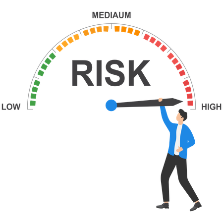 Businessman taking high risk  Illustration