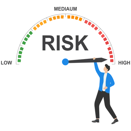 Businessman taking high risk  Illustration