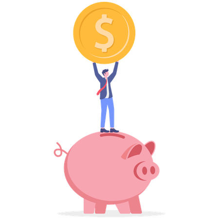 Businessman taking loan  Illustration