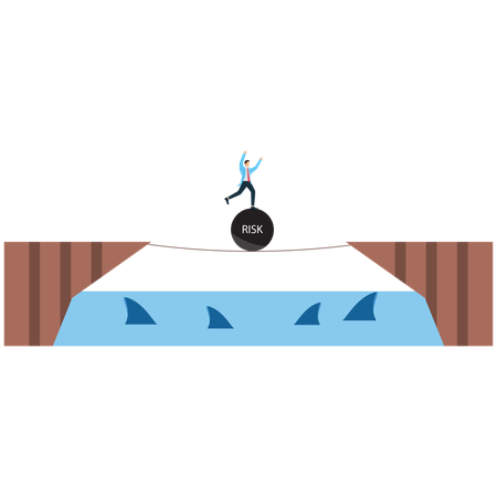 Businessman taking Risk  Illustration
