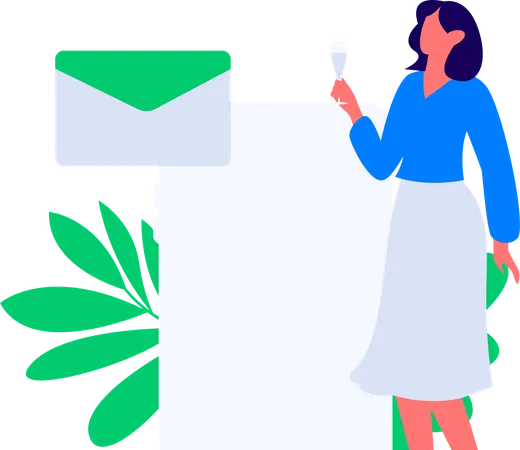 Businessman talking about marketing on mobile  Illustration