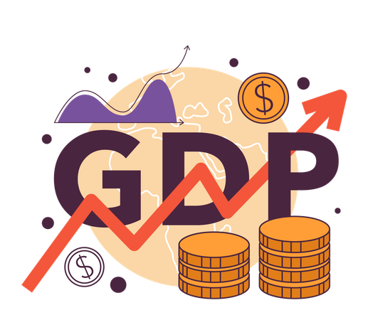 Businessman targets increase in GDP  Illustration