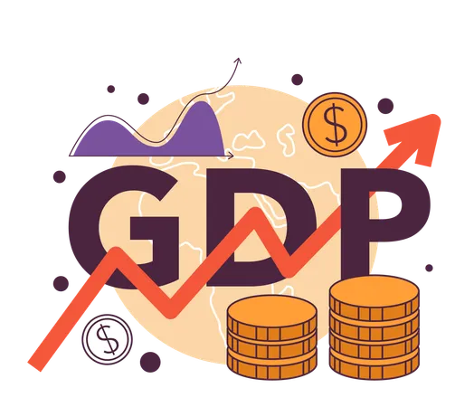 Businessman targets increase in GDP  Illustration